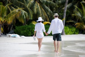 happy young romantic couple in love have fun running and relaxing on beautiful beach