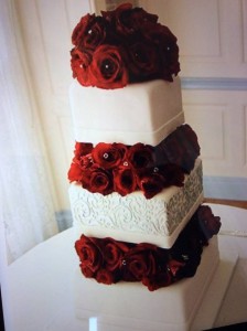 Rose layered cake